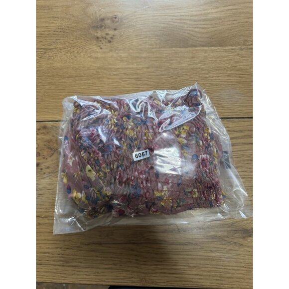 LuLu's Women Blouse Size Small Floral Crop Top Long Sleeve Stretch Sexy Party - Picture 10 of 10